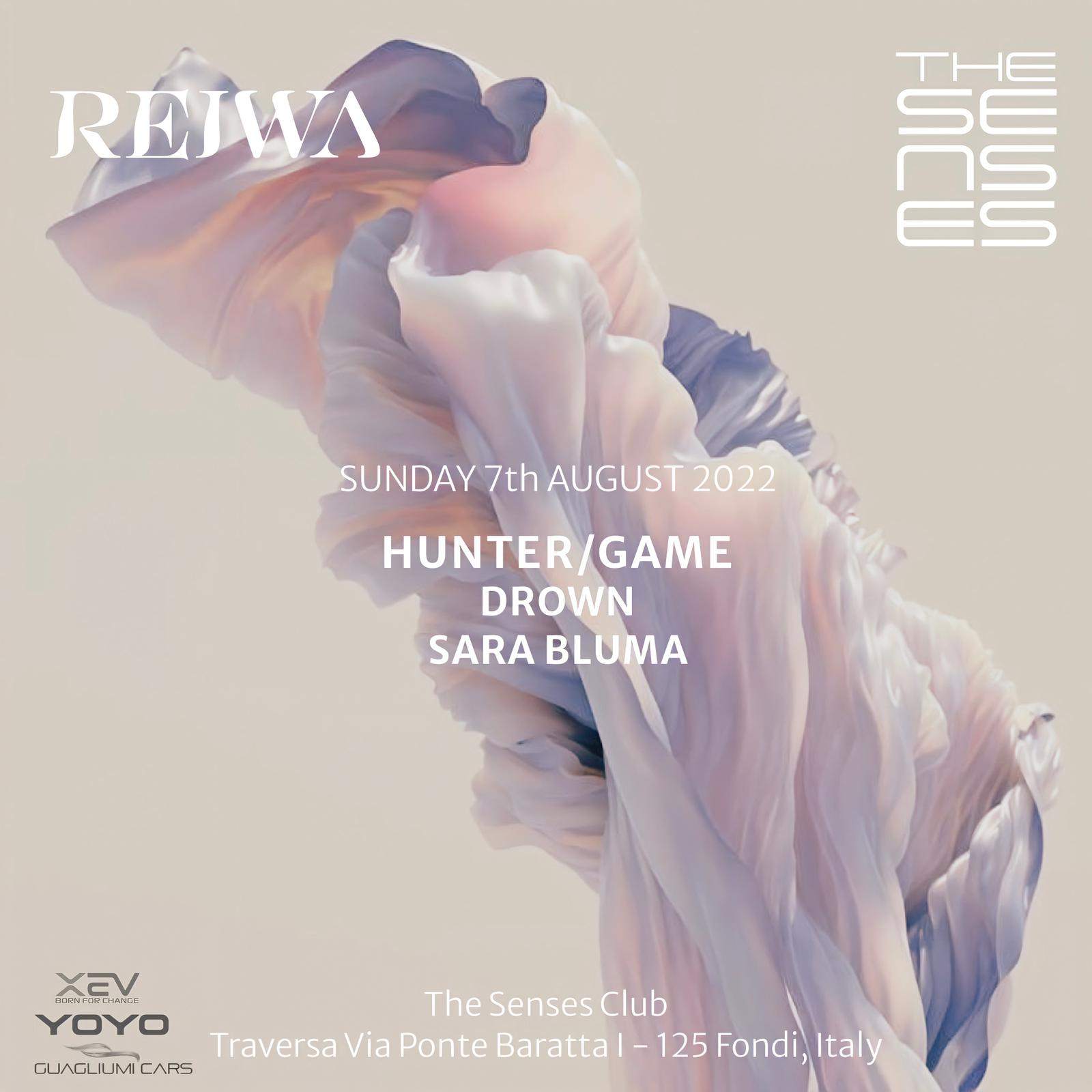 REIWA with Hunter/Game, Drown, Sara Bluma - フライヤー表