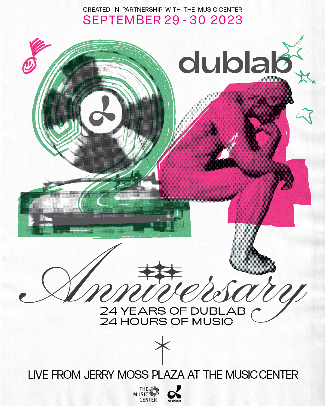 dublab's 24 year anniversary with 24 hours of live music - フライヤー表