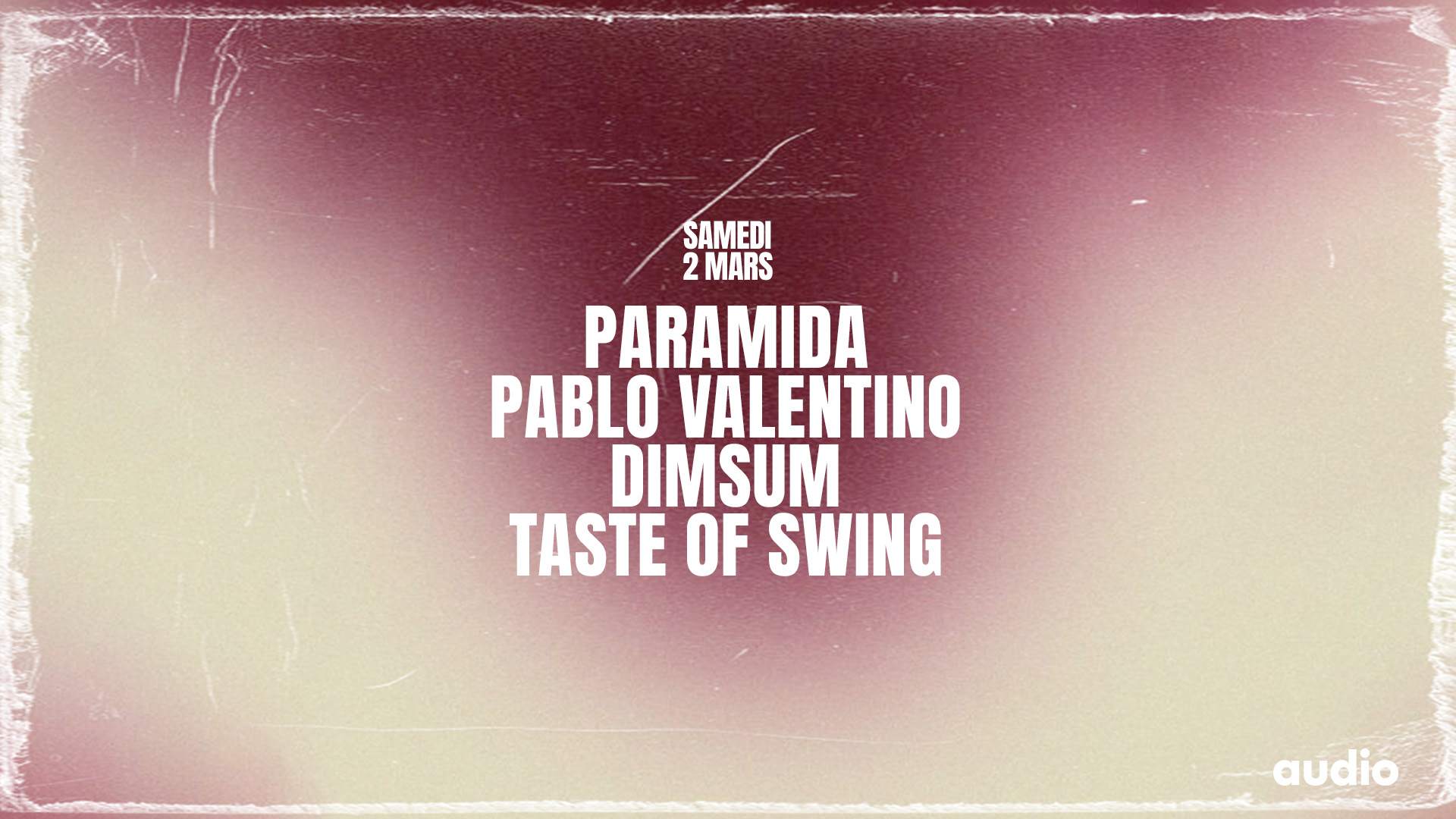 PARAMIDA · Pablo Valentino · DimSum · TASTE OF SWING - Página frontal
