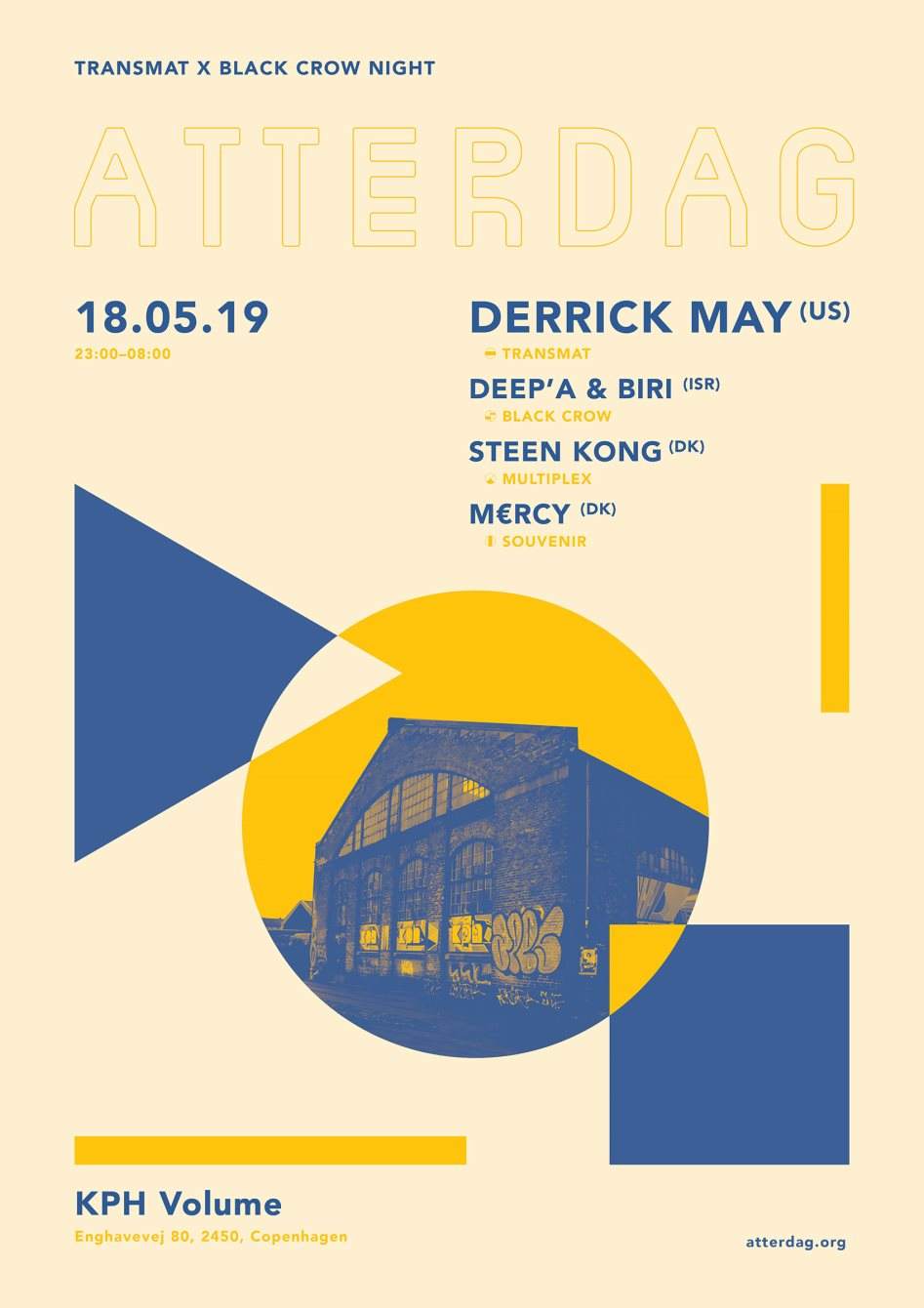 Atterdag: Derrick May, Deep'a & Biri, Steen Kong, M€rcy - Página frontal