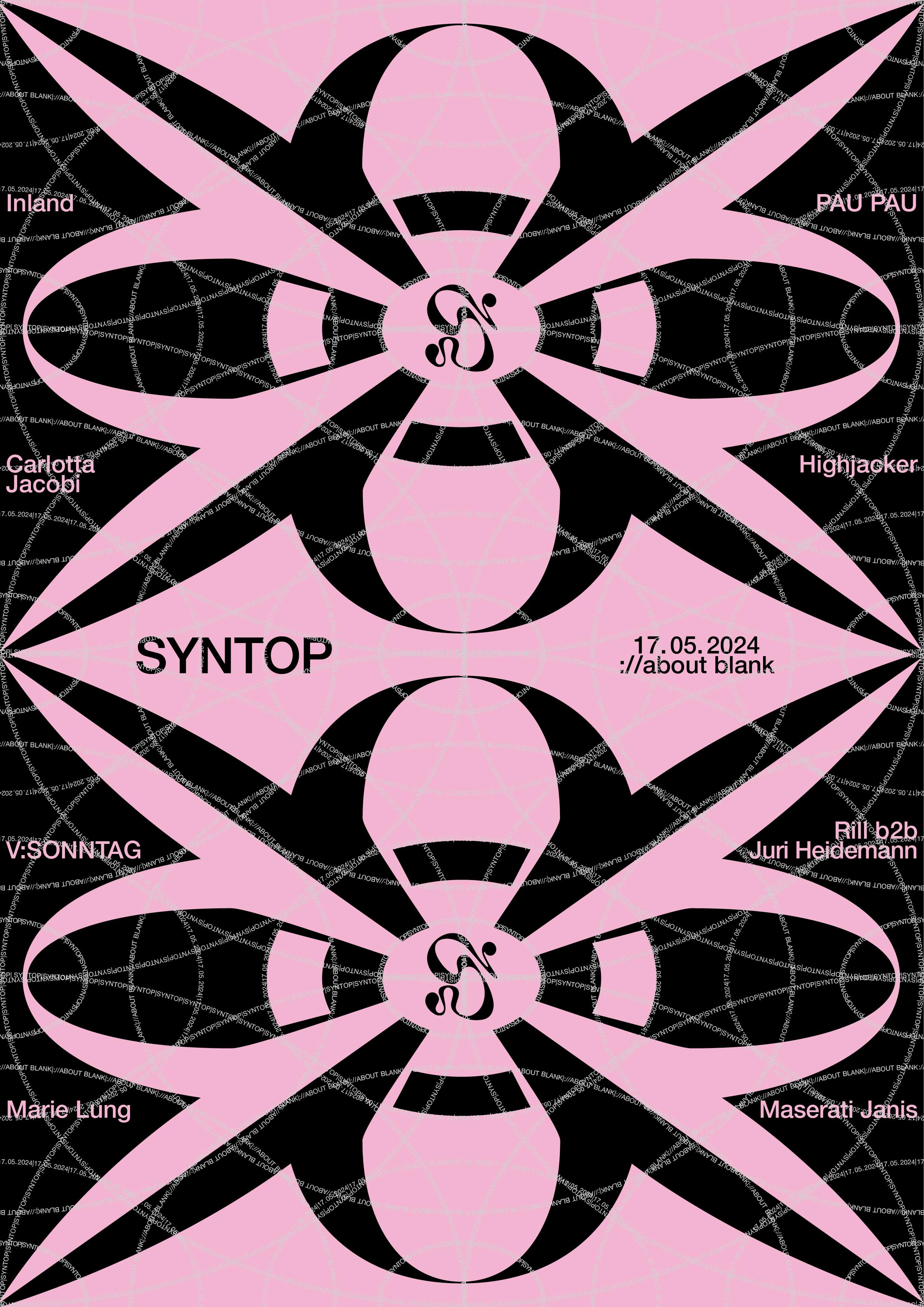 Syntop w/ Inland, V:SONNTAG, Marie Lung, Carlotta Jacobi, Rill, Juri Heidemann and more - フライヤー表