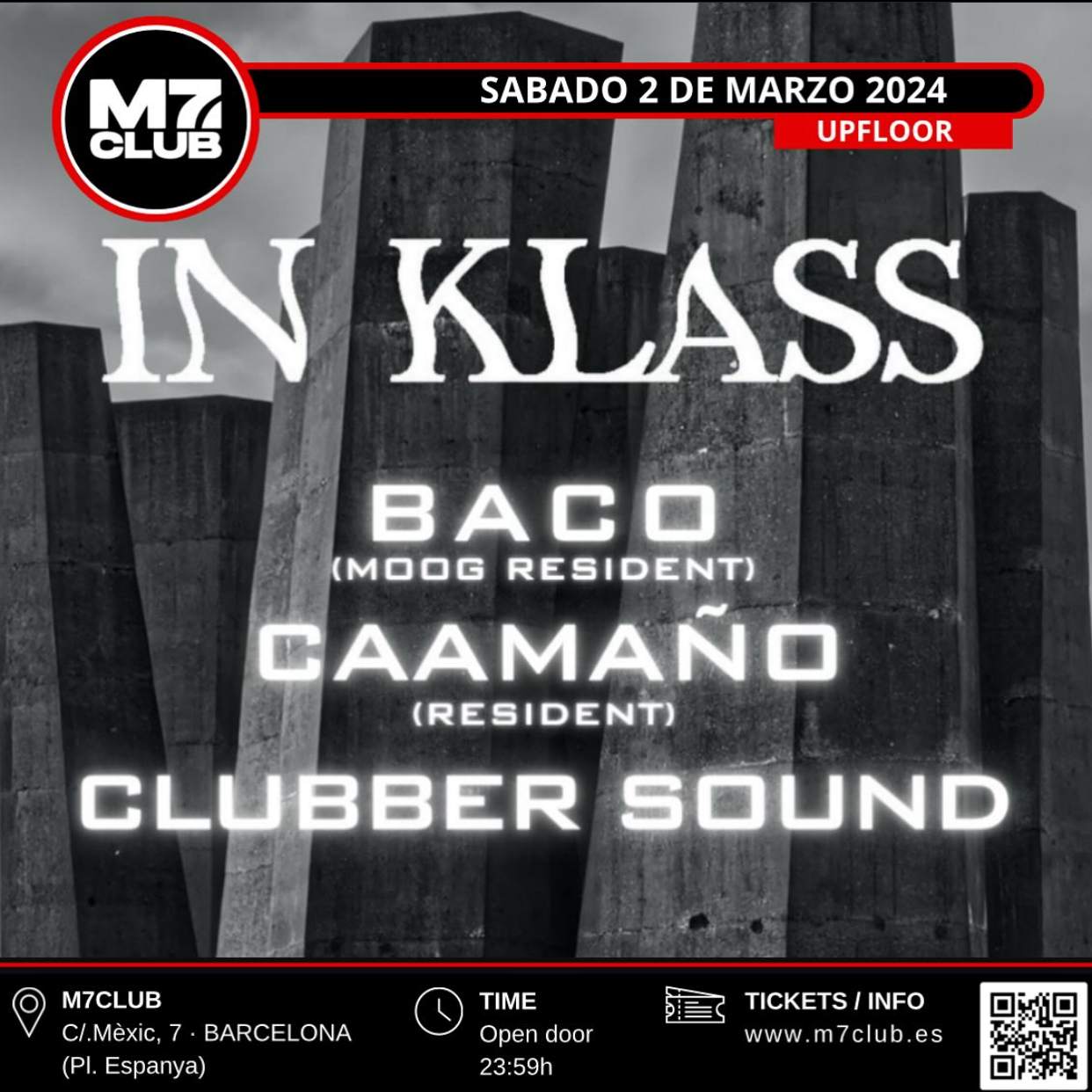 IN KLASS [Baco, Clubber Sound & Caamaño] - フライヤー表