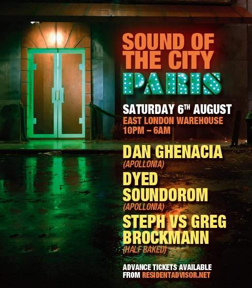 Sound Of The City - Paris with Dan Ghenacia & Dyed Soundorom - フライヤー表