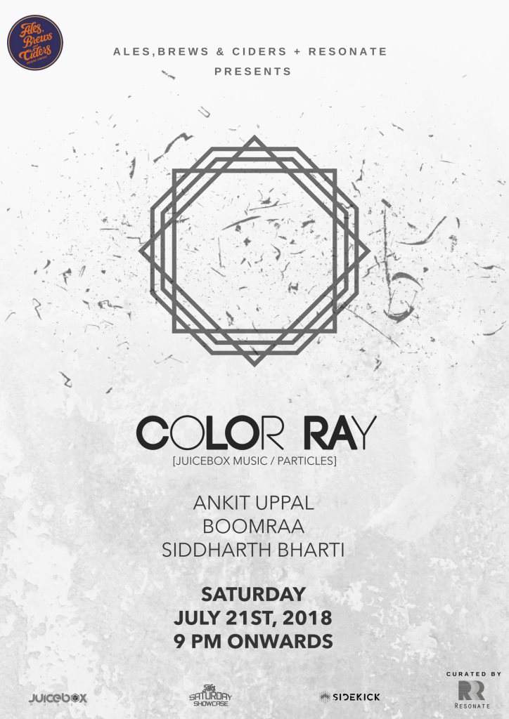Resonate ft Color Ray, Ankit Uppal, Boomraa & Siddharth Bharthi - フライヤー表