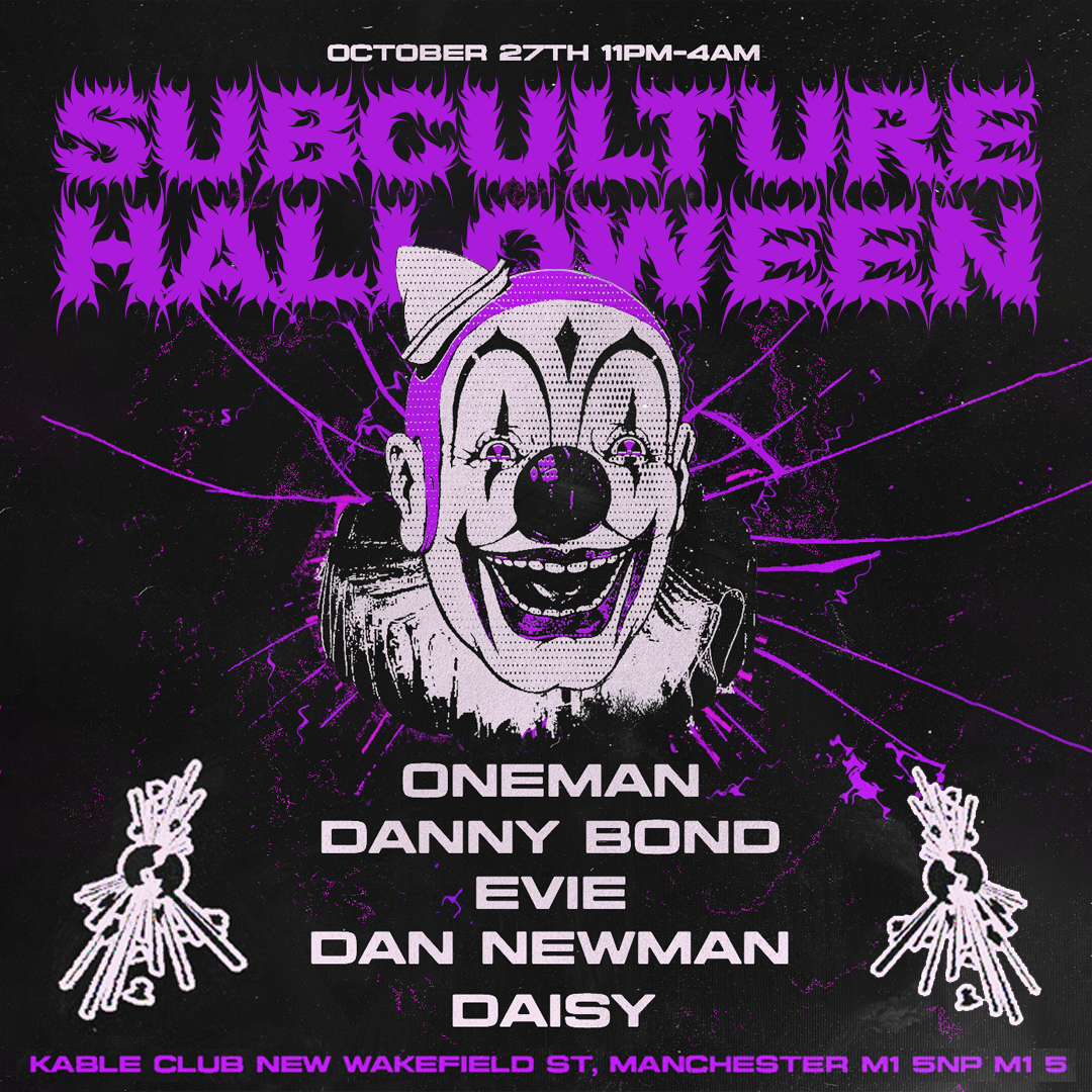 SubCulture Halloween with Oneman, Danny Bond, Evie + more - Página frontal