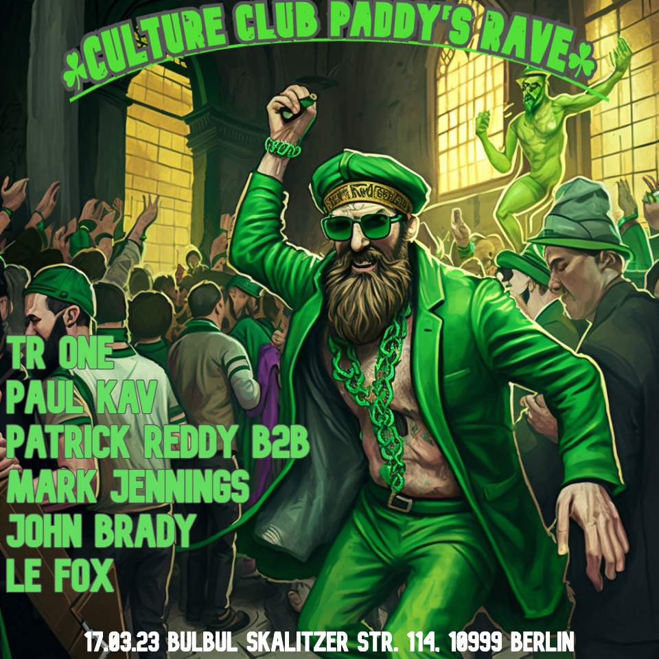 Culture Club - St Patrick's Day Special: Tr One, Paul Kav, Patrick Reddy, Mark Jennings & More - Página frontal