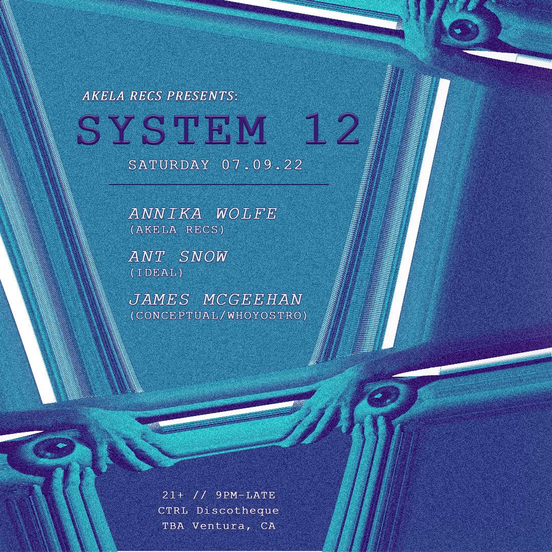 SYSTEM 12 with Annika Wolfe, Ant Snow, James McGeehan - フライヤー表