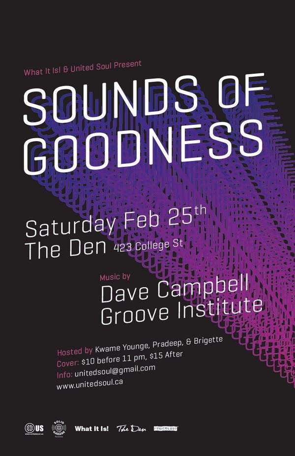 Sounds Of Goodness with Dave Campbell & Groove Institute - フライヤー表
