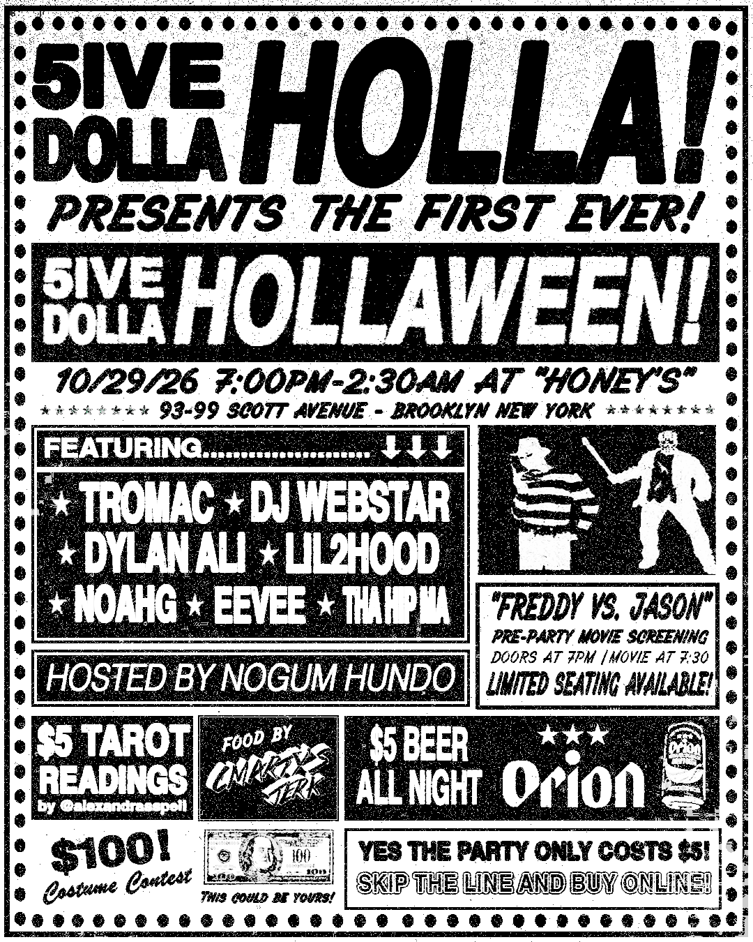 5IVEDOLLAHOLLAWEEN at Honey's, New York City