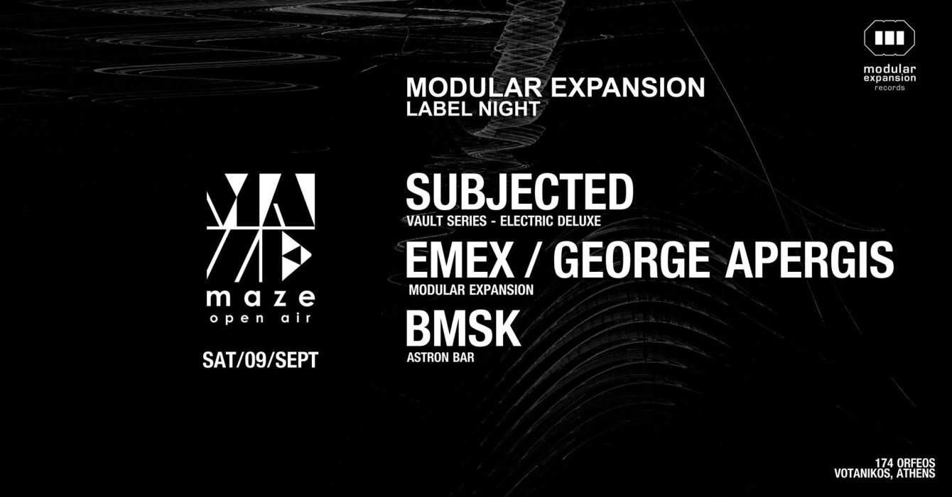 Modular Expansion Night with Subjected & Emex - フライヤー表