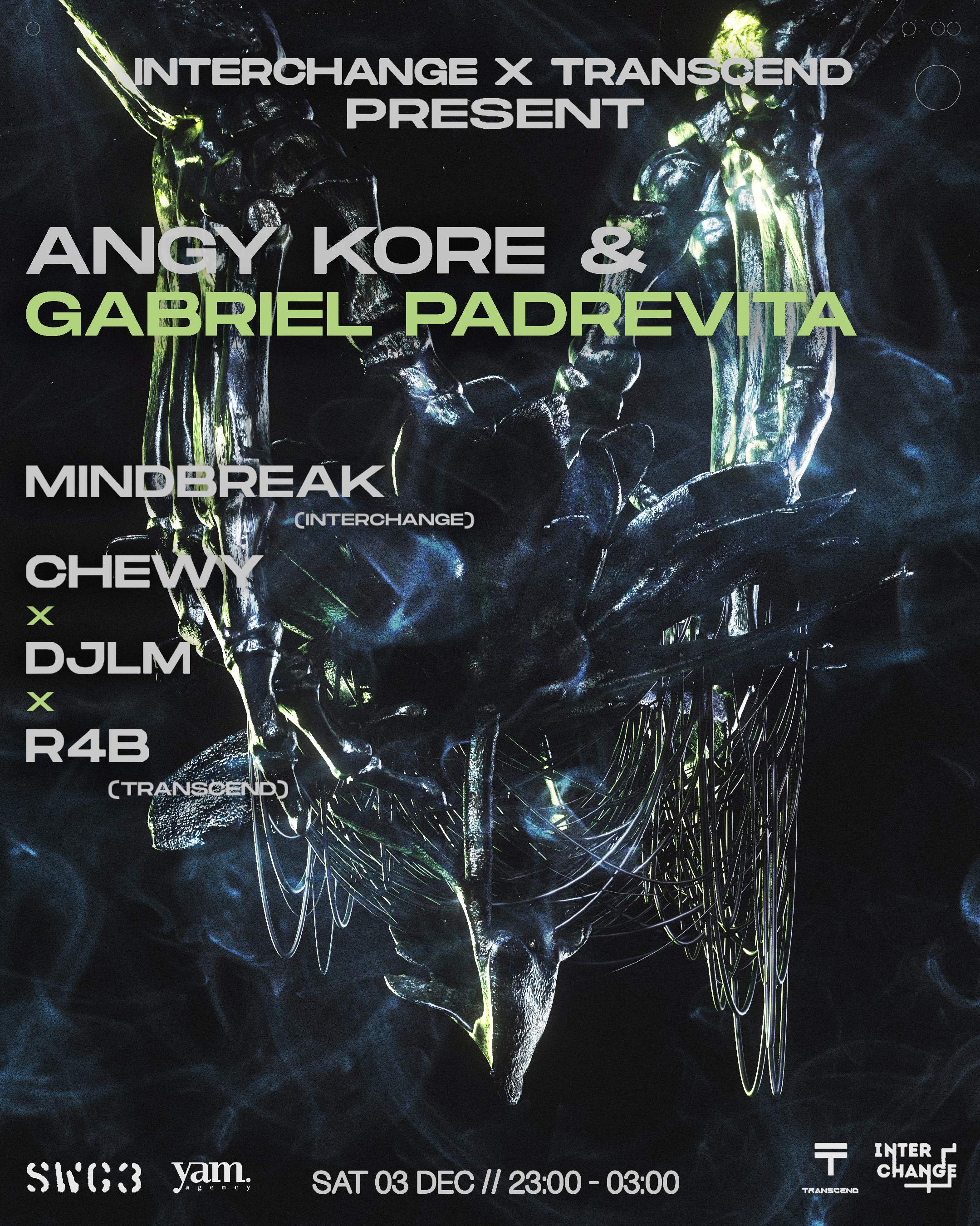 InterChange X Transcend present: AnGy KoRe & Gabriel Padrevita  - フライヤー裏