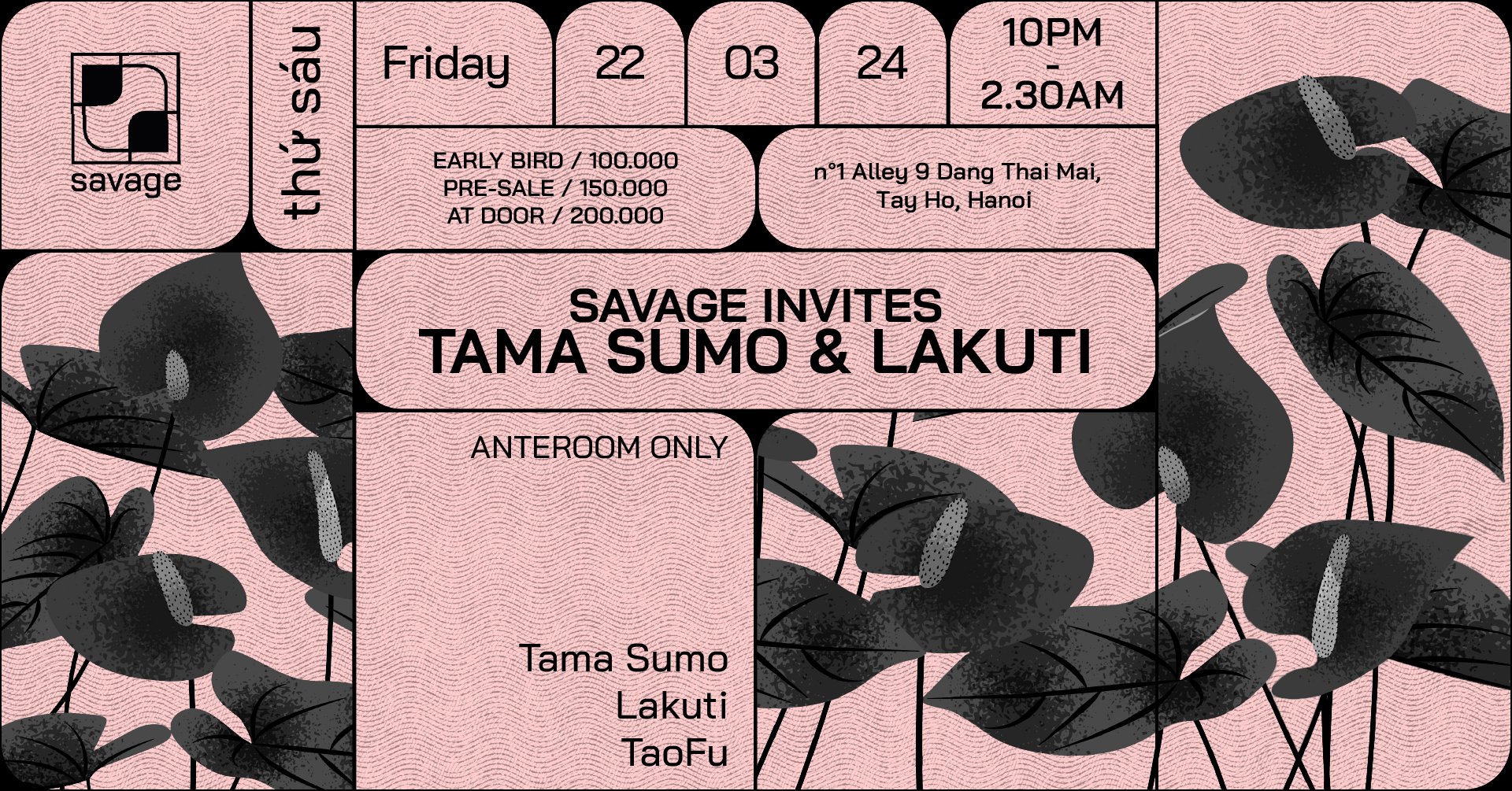 Savage Invites Tama Sumo & Lakuti - Página trasera
