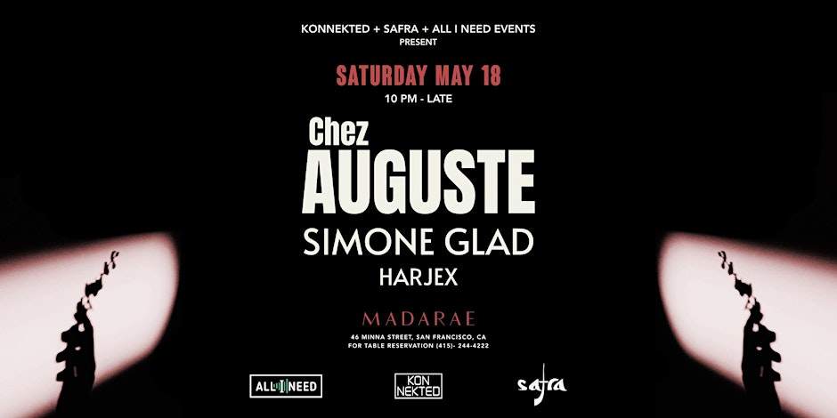AUGUSTE (AFRO HOUSE) AT MADARAE SAN FRANCISCO - フライヤー表