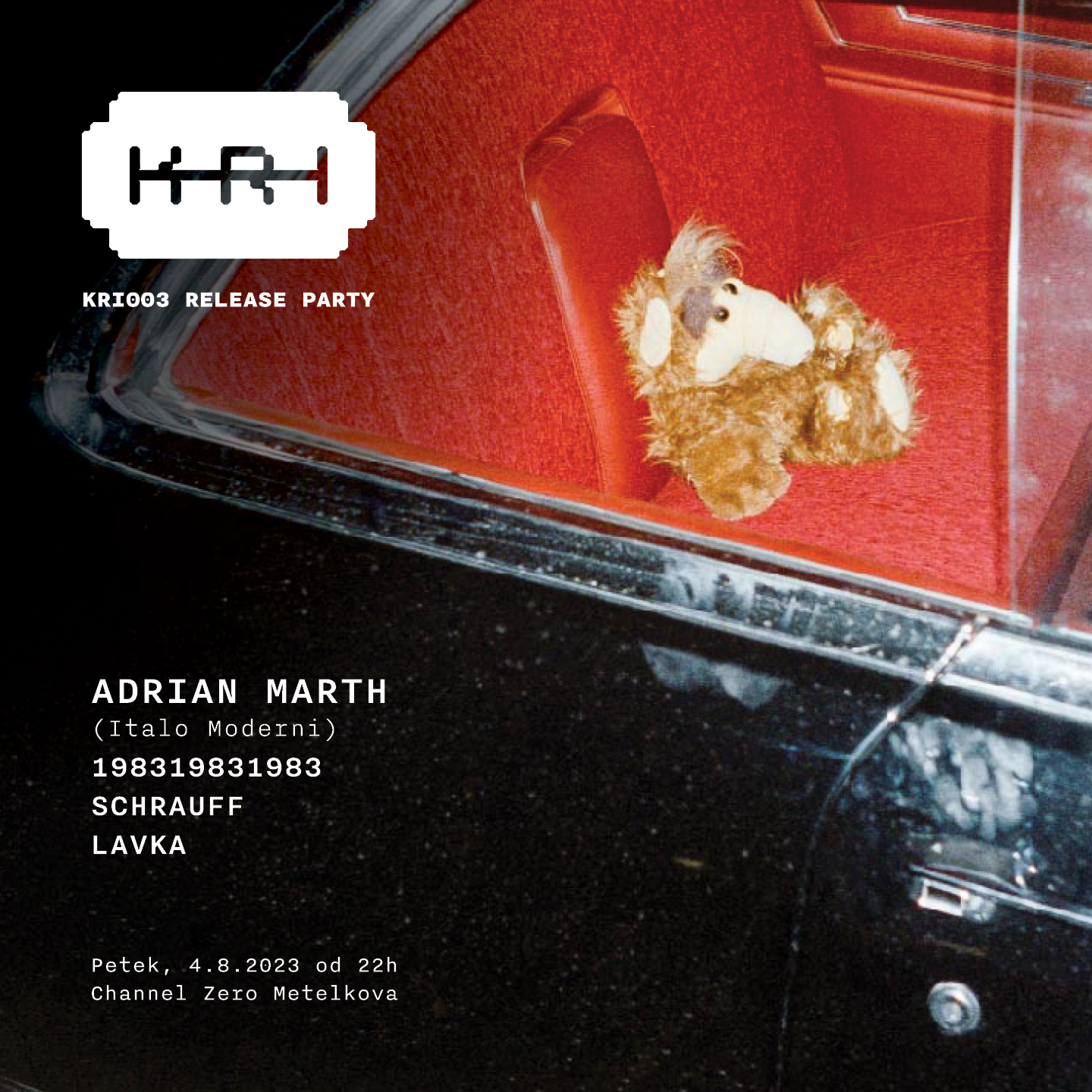 KRI release party w. Adrian Marth (Italo Moderni) - Página frontal