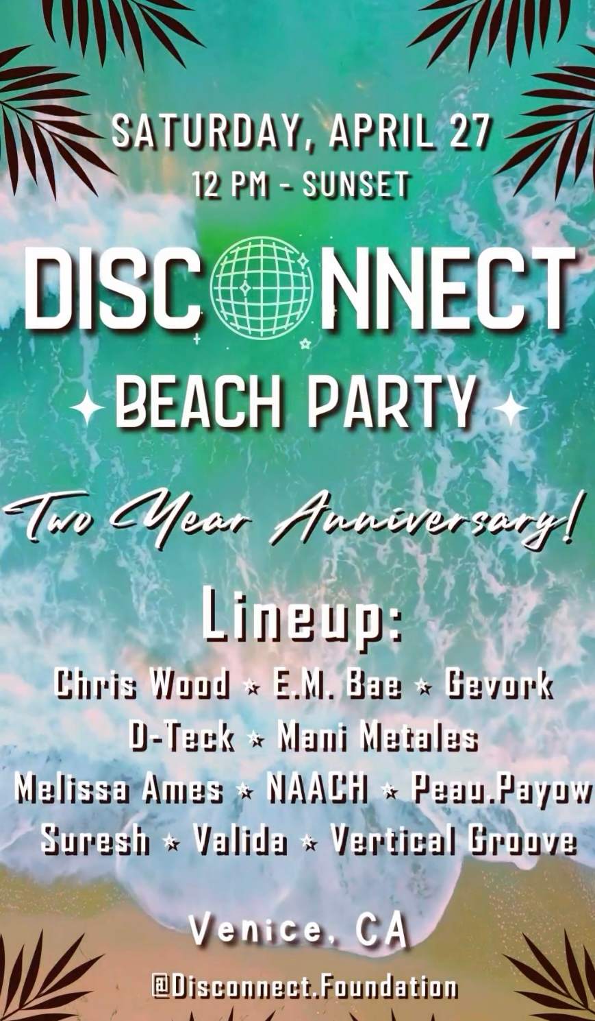 Disconnect Beach Party - フライヤー表