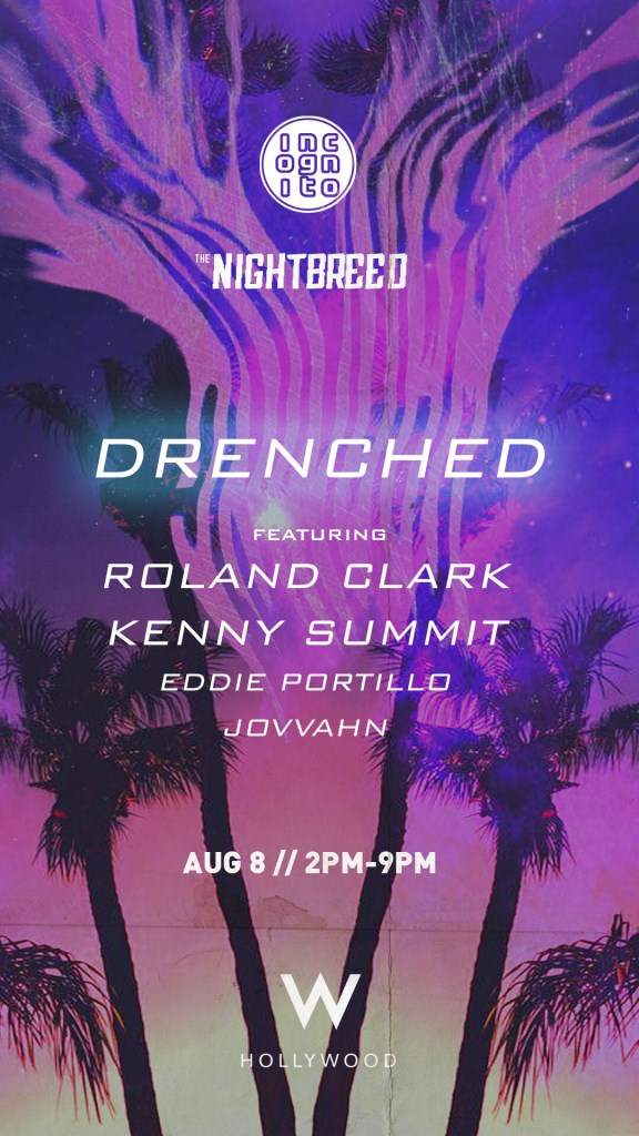 Drenched Rooftop Summer Pool Party with Roland Clark & Kenny Summit - フライヤー表