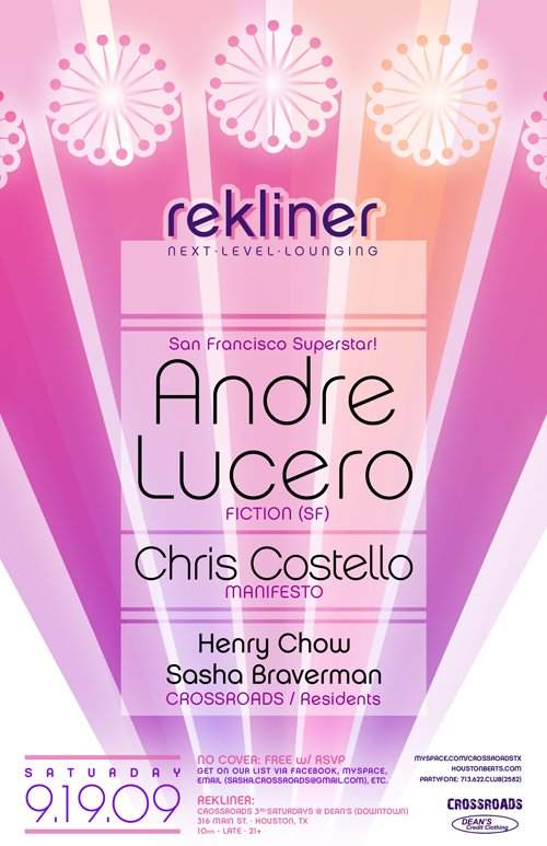 Rekliner with André Lucero - フライヤー表