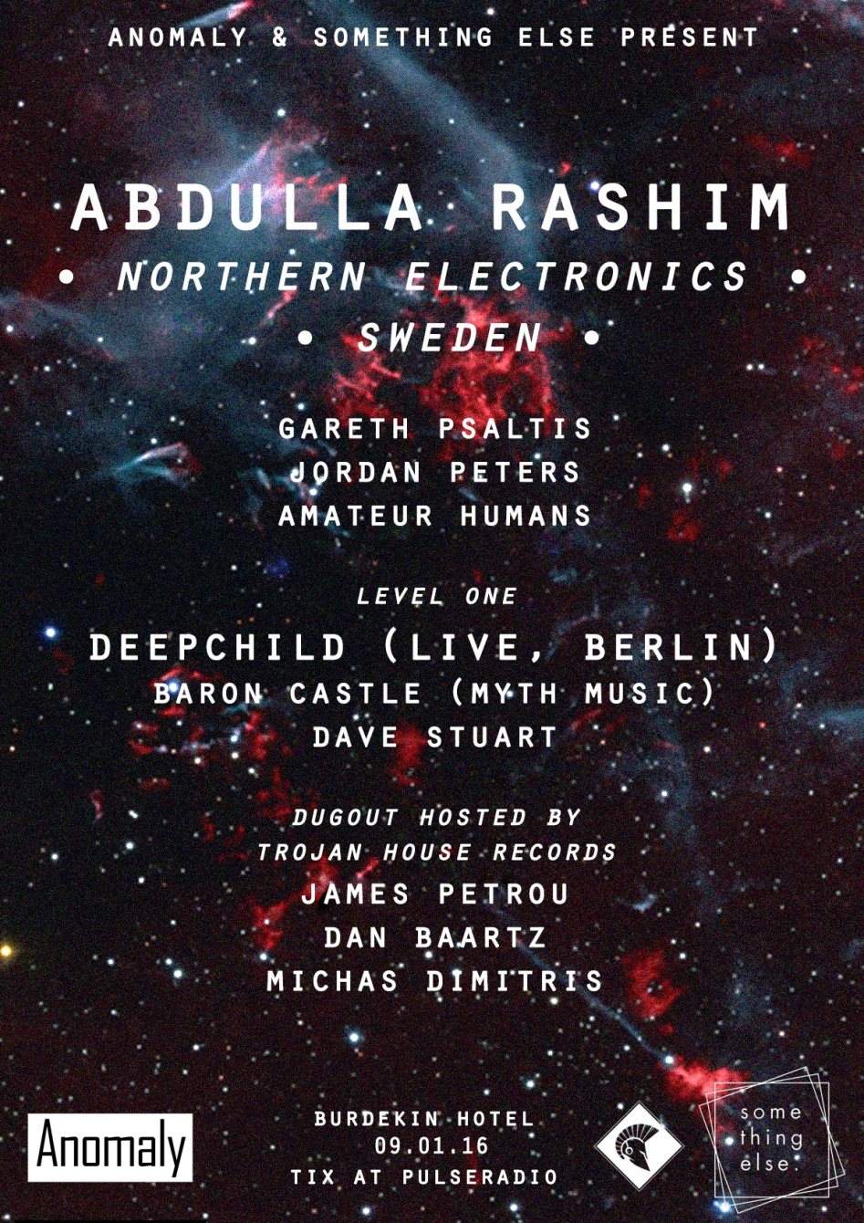 Something Else & Anomaly Pres Abdulla Rashim & Deepchild (Live) & Baron Castle - フライヤー表