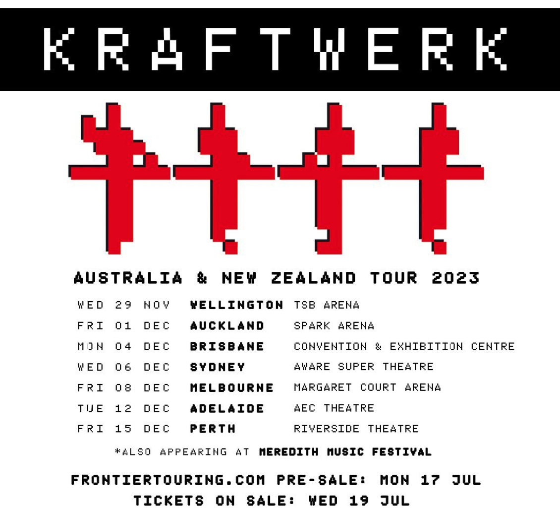 Kraftwerk Australia & New Zealand Tour - Página frontal