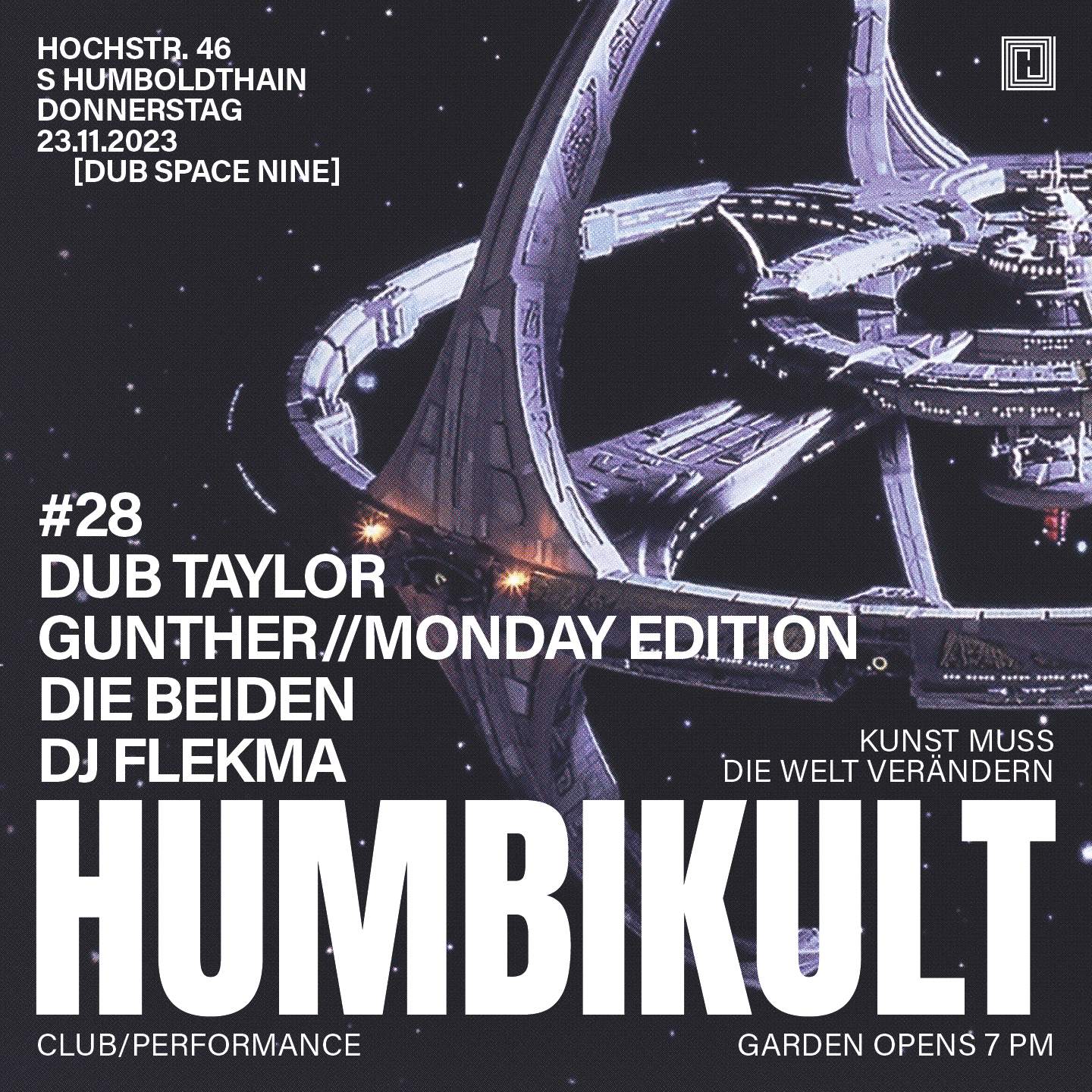 Humbi Kult Session#28 Dub Space Nine with Dub Taylor & Monday Edition - Página frontal