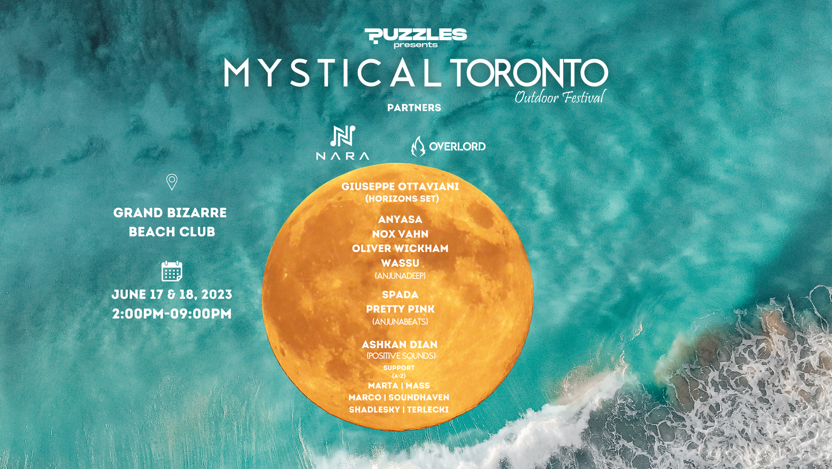 Mystical Toronto: Giuseppe Ottaviani/ Pretty Pink/ Spada/ Nox Vahn/ Wassu/ Anyasa/ Oliver/ - フライヤー表
