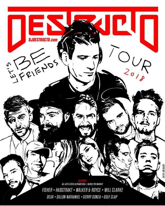 Destructo: Let's Be Friends Tour - Página frontal