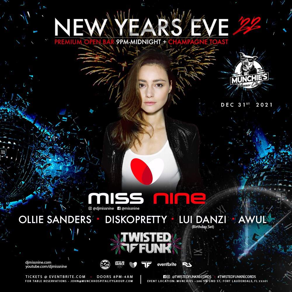 Twisted Funk NYE with Miss Nine & Friends - フライヤー表