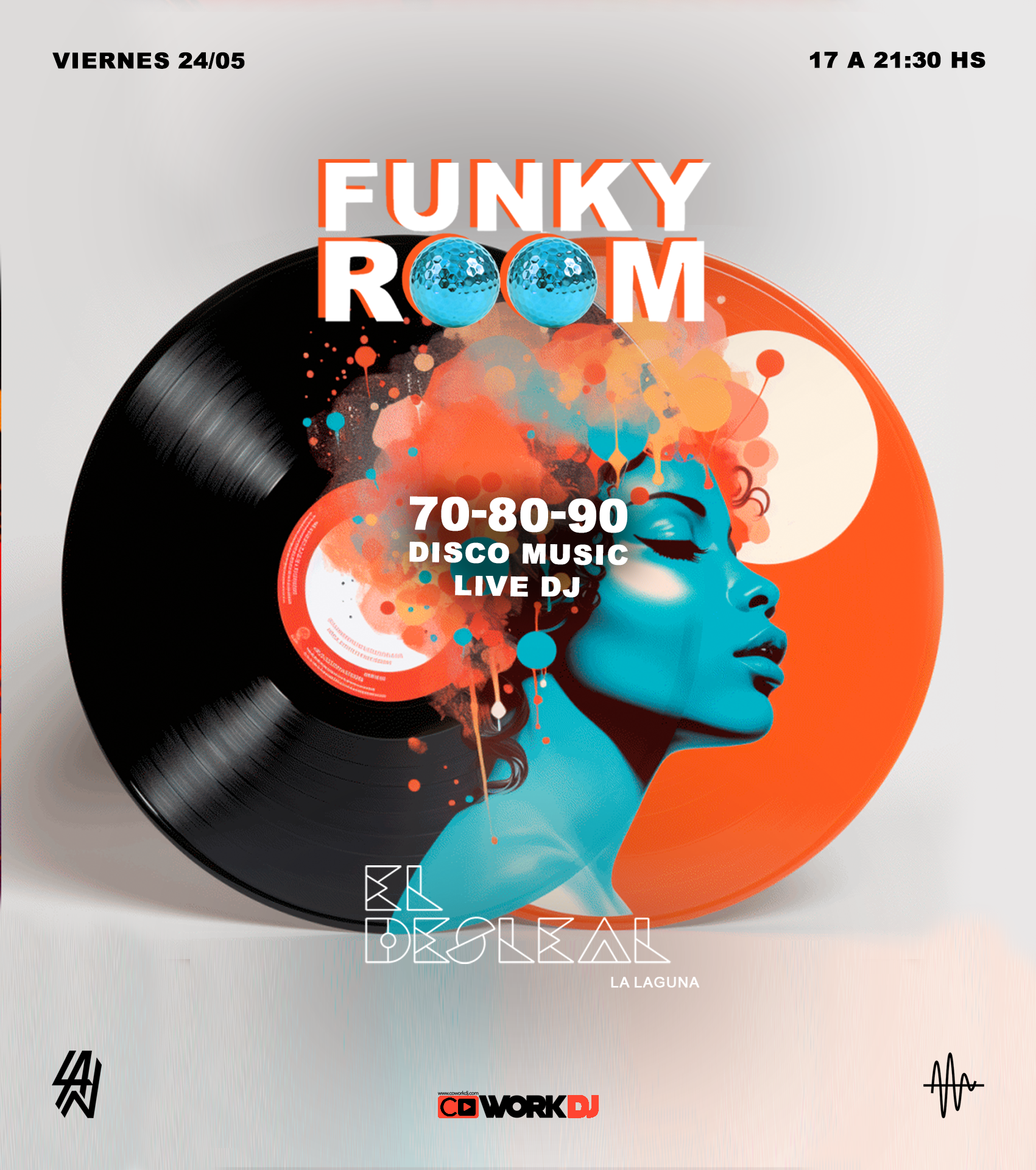 Funky Room 70-80-90 Disco Music - フライヤー表