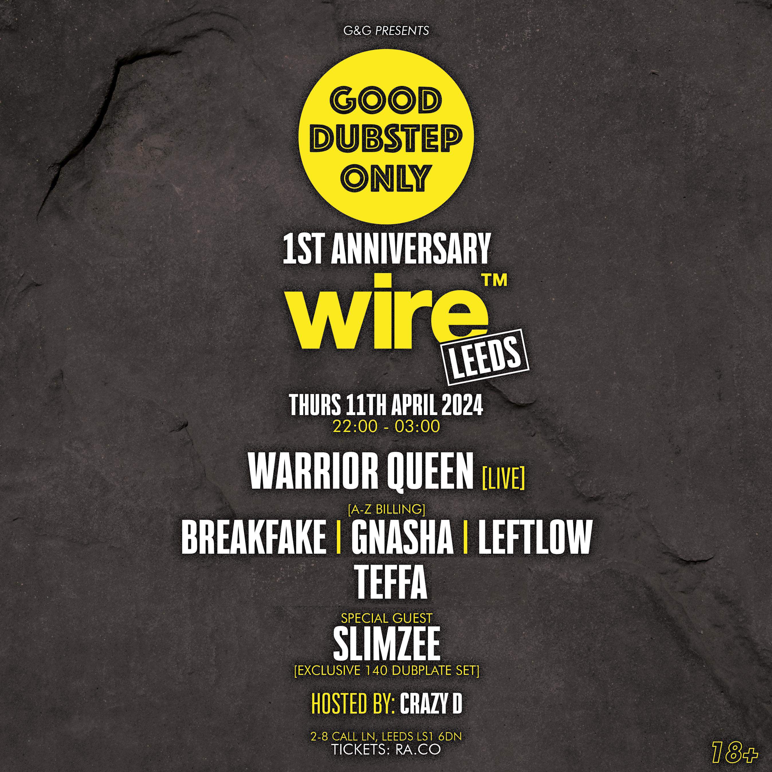 Good Dubstep Only 1st Anniversary LEEDS - フライヤー表