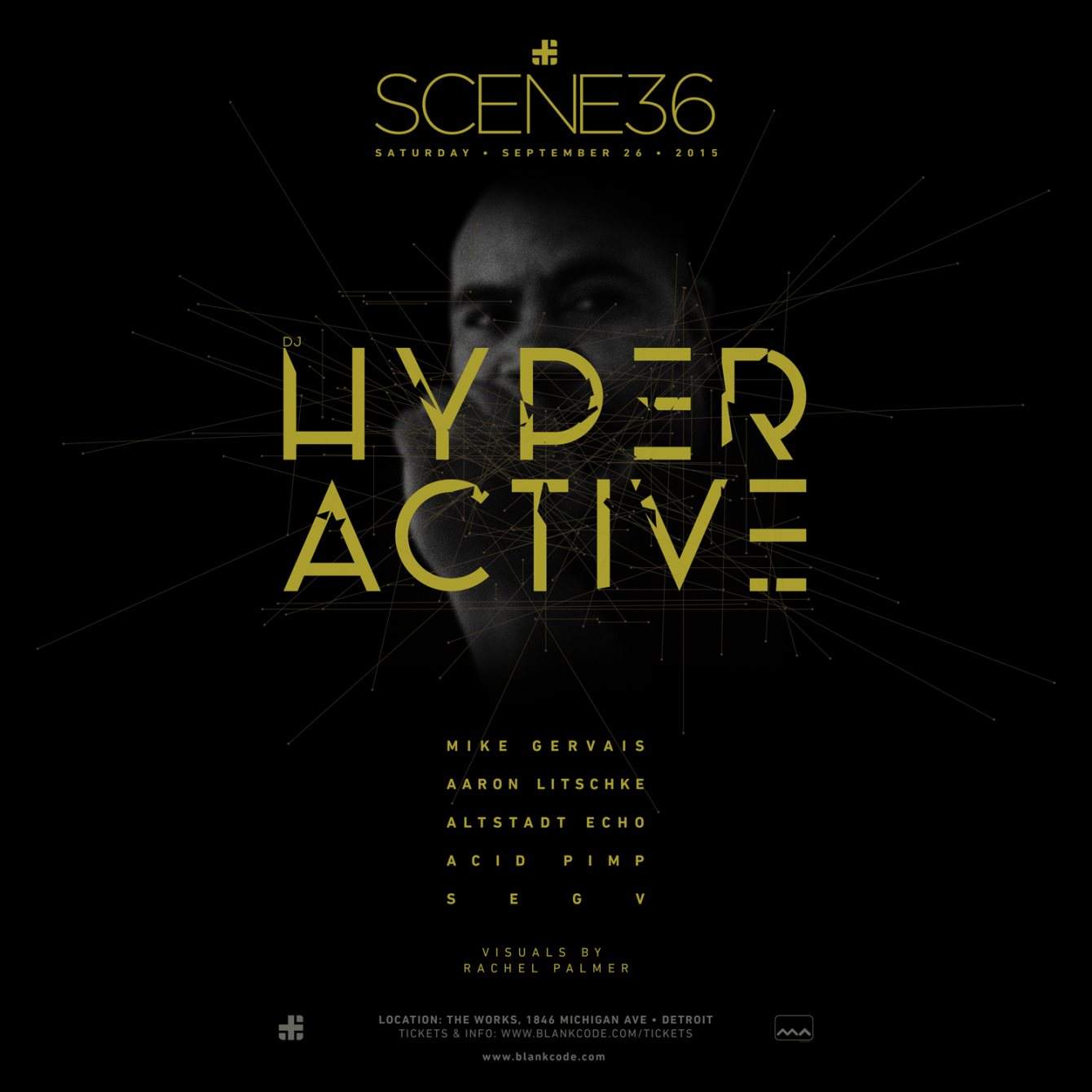 Scene 36 with DJ Hyperactive & Mike Gervais - フライヤー裏