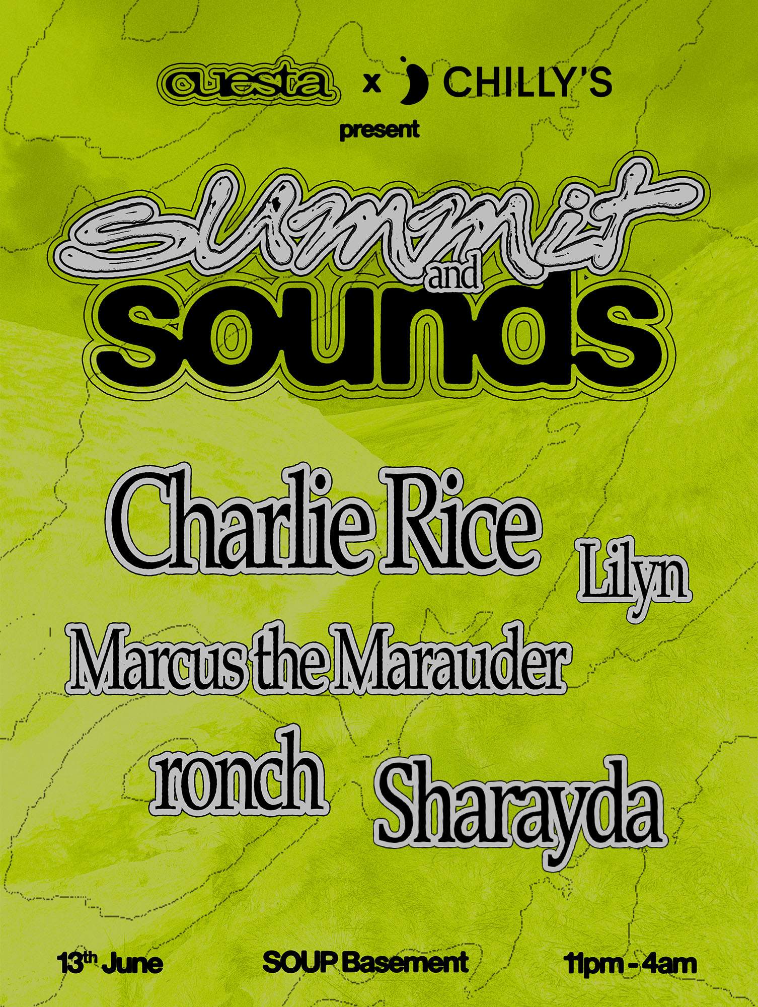 cuesta presents: Summit & Sounds with Charlie Rice, supported by Chilly ...
