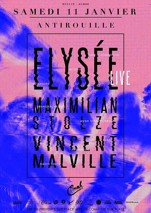 MaH Présente Elysée - live, Maximilian Stolze & Vincent Malville - フライヤー裏