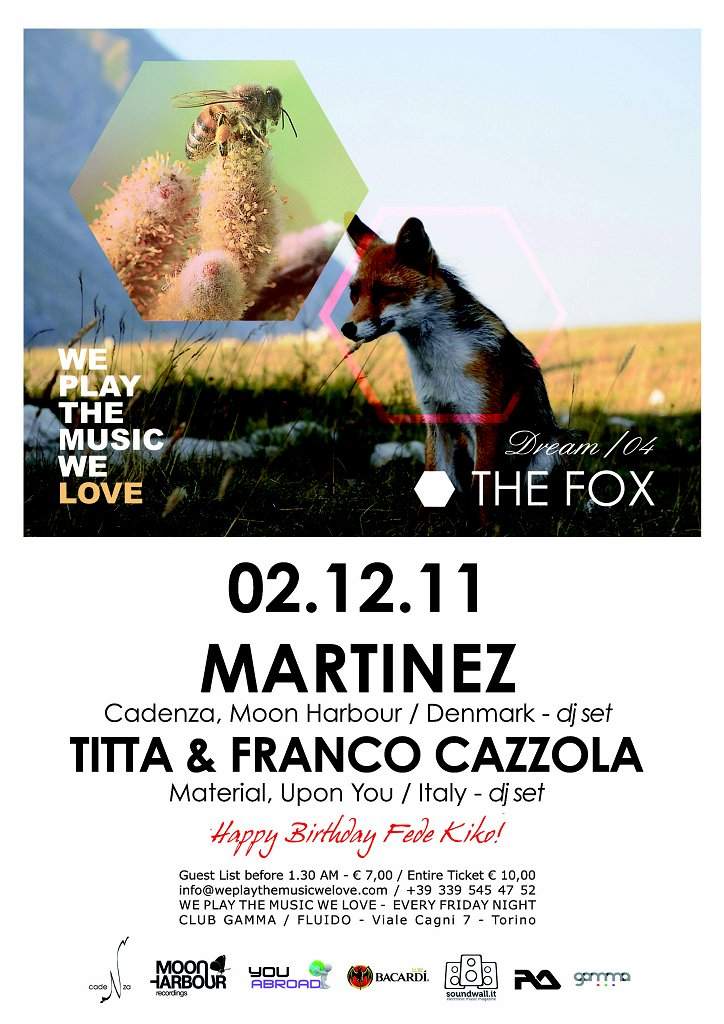 We Play The Music We Love with Martinez - Franco Cazzola - Titta - フライヤー表