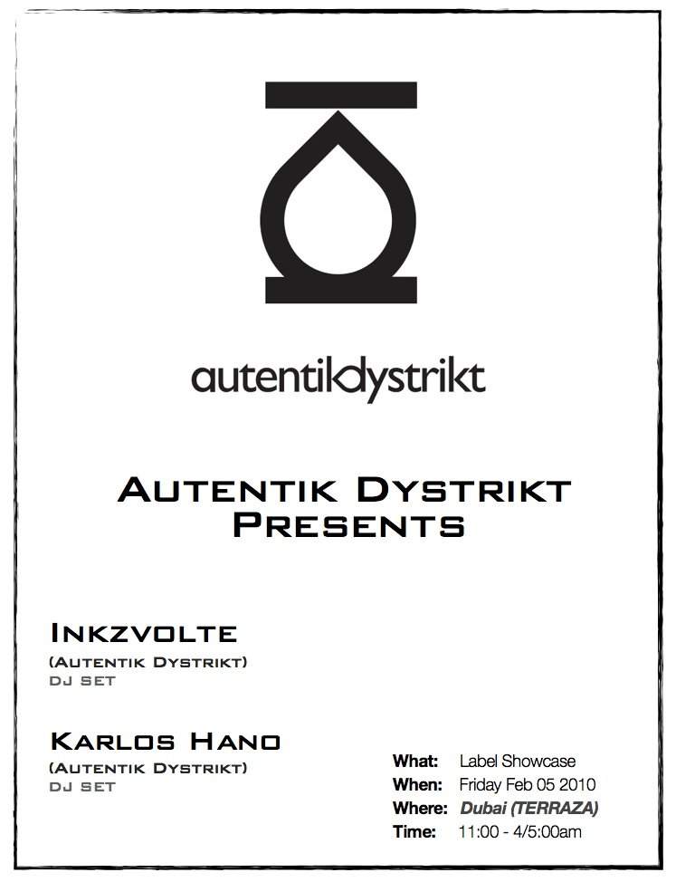 Autentik Dystrikt Showcase - フライヤー表