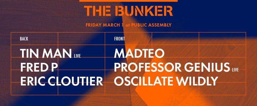 The Bunker with Tin Man, Fred P, Professor Genius, Madteo - Página frontal