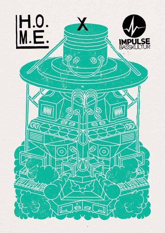 H.O.M.E. Meets Impulse - Basskultur - フライヤー表