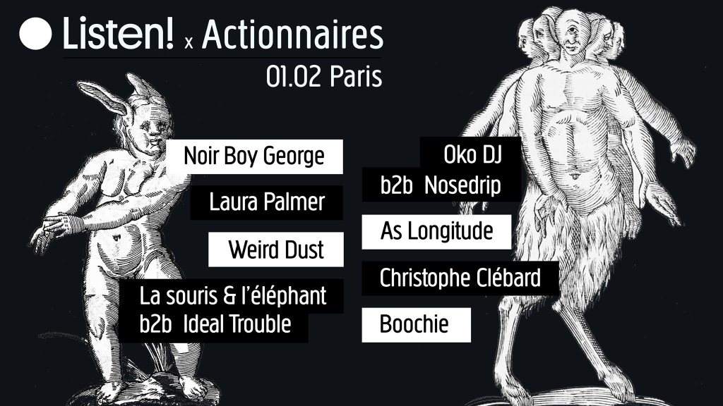 Listen! ∞ Actionnaires: Noir Boy George & more - フライヤー表