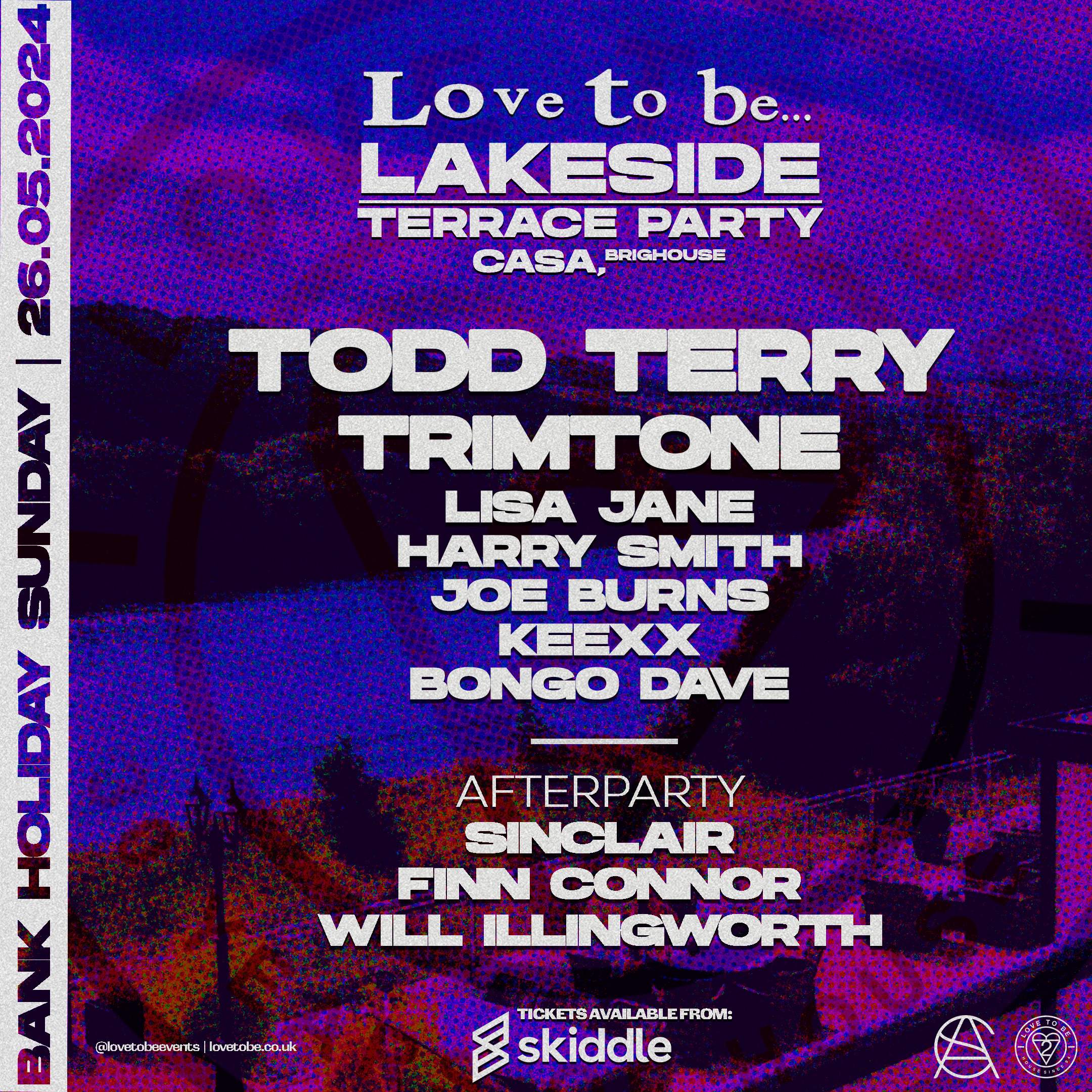 Love to be... Lakeside Terrace party with Todd Terry - フライヤー表