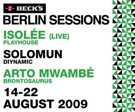 Beck's Berlin Sessions feat Isolée, Solomun & Arto Mwamb� - フライヤー表