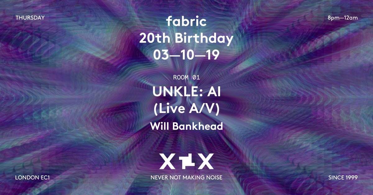 fabric XX: UNKLE: AI (Live) - フライヤー表
