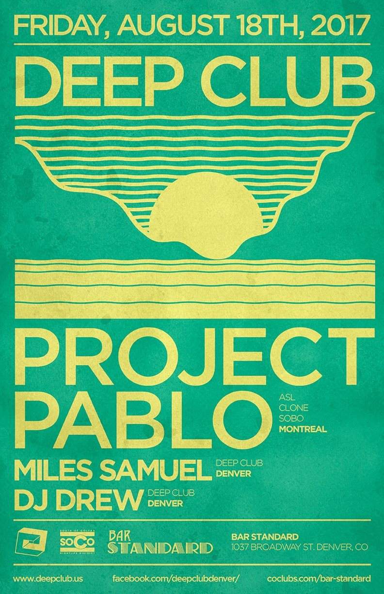 Project Pablo - Deep Club 3rd Fridays - Página frontal