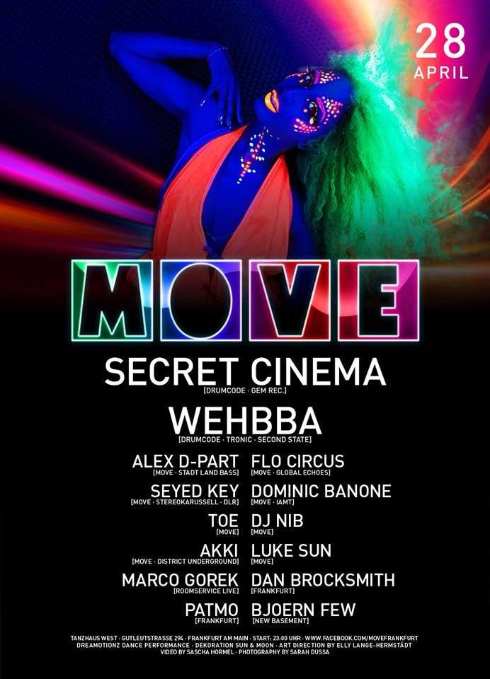 Move with Secret Cinema & Wehbba - フライヤー表