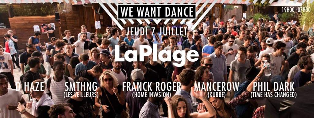 Plage We Want Dance :Franck Roger,Mancerow,Phil Dark,D Haze, Smthng - Página frontal