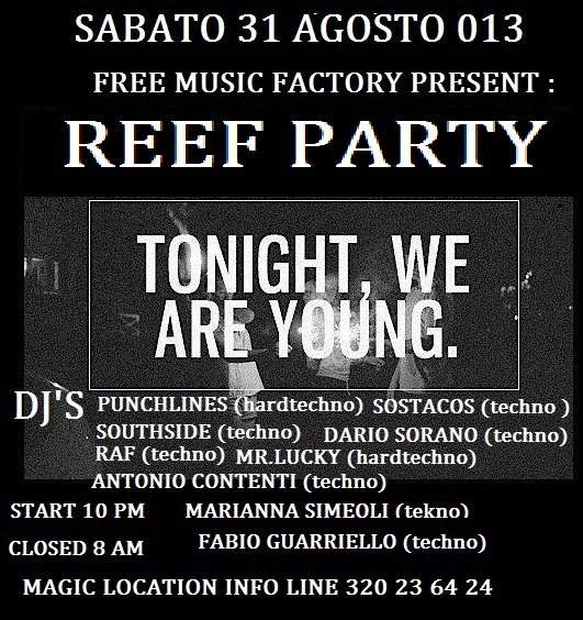 Reef Party Closed Summer - フライヤー表