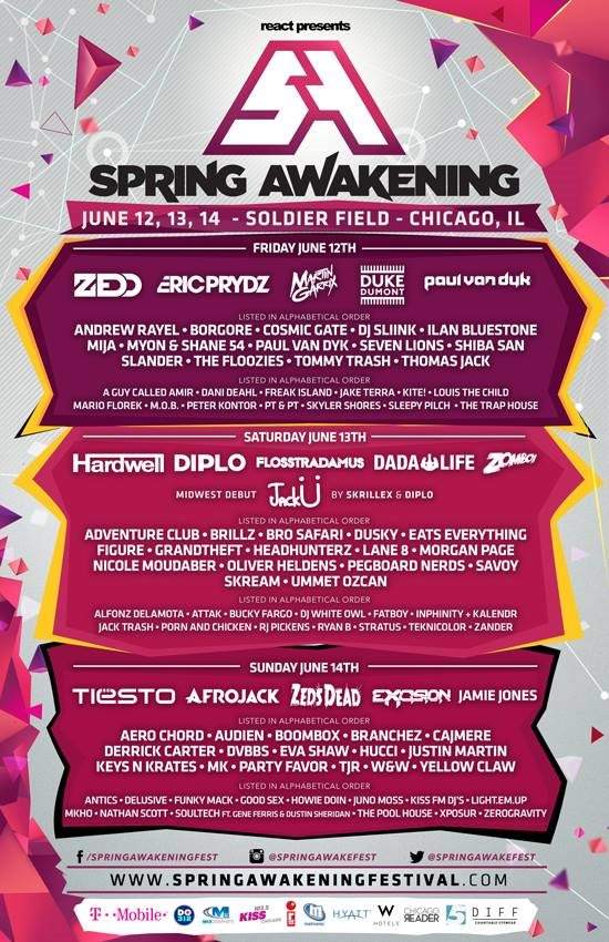 Spring Awakening Music Festival: Silent Disco Stage - フライヤー表
