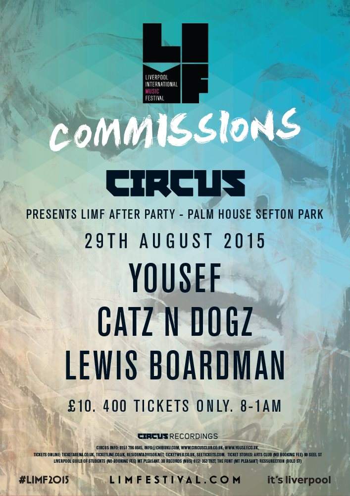 Limf Commissions presents Circus After Party with Palm House - Página frontal