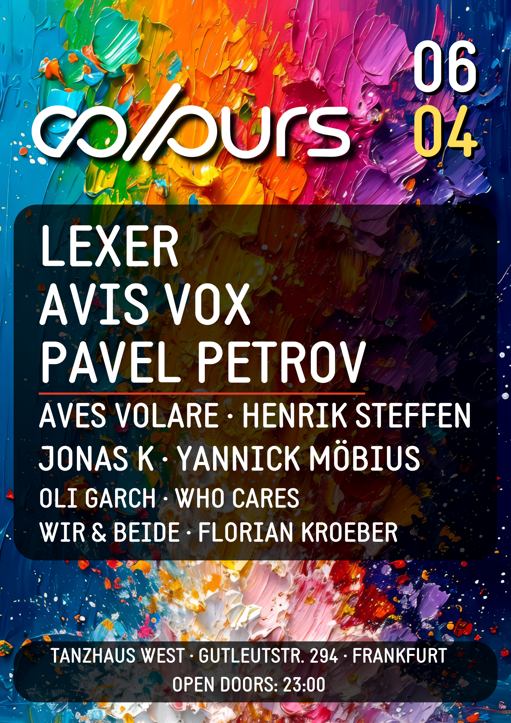 COLOURS with Lexer, Avis Vox, Pavel Petrov and many more - Página frontal