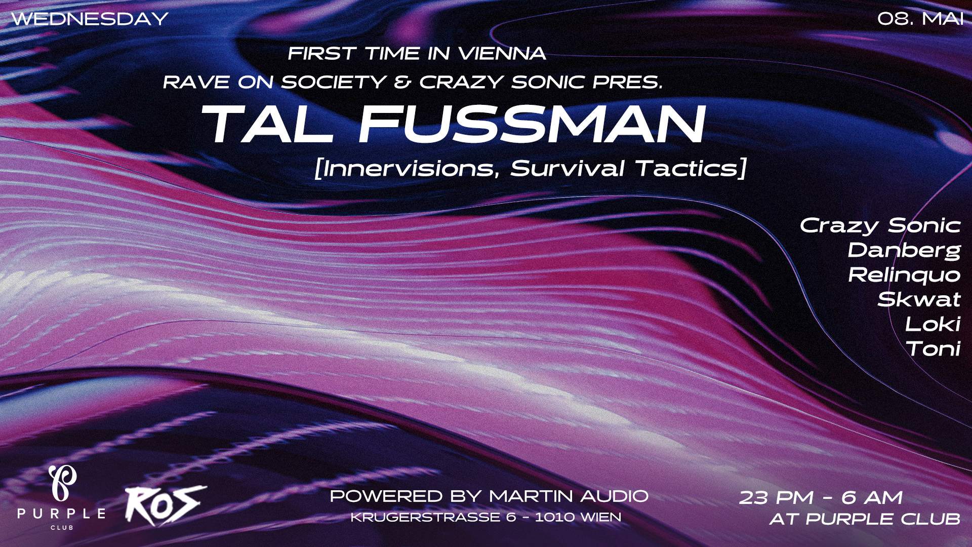 Tal Fussman first time in Vienna by RaveOnSociety & Crazy Sonic - フライヤー表