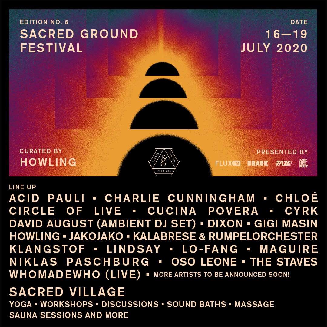 Sacred Ground Festival 2020 - フライヤー表