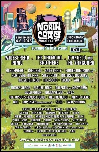 North Coast Music Festival 2015 - フライヤー表